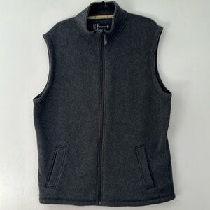 Smartwool Mens Hudson Trail Gray Vest Fleece & Wool Preowned Size XL